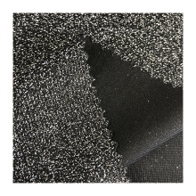 Most popular party dress black knit polyester spandex metallic lurex fabric